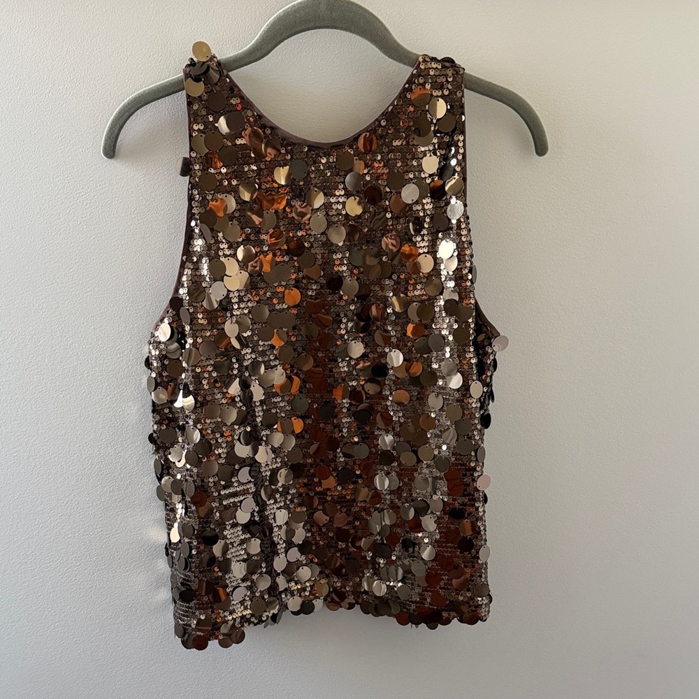 LOFT Sequin Sleeveless Top - Sz M